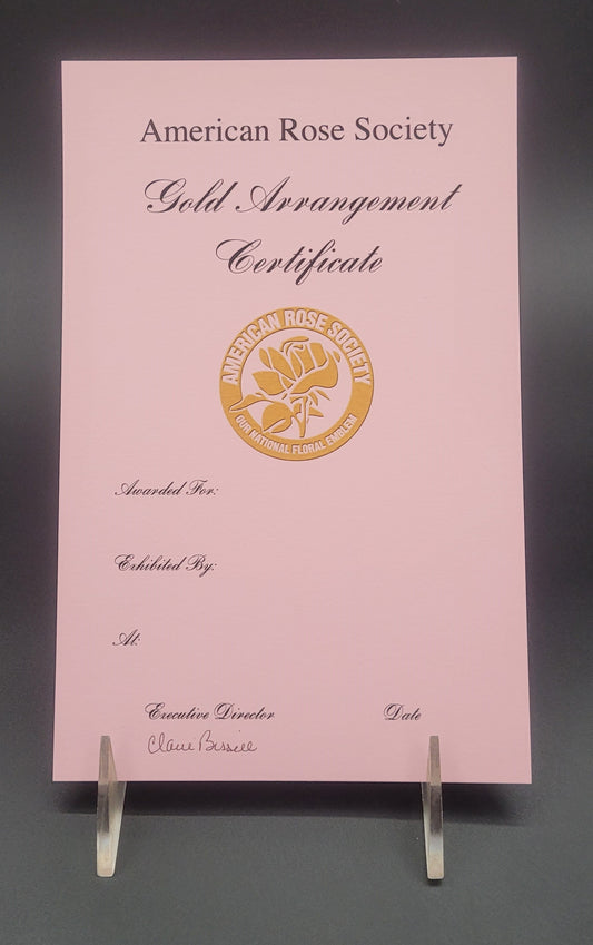 Certificate Arrangement Gold