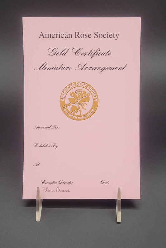 Certificate Arrangement Gold Miniature