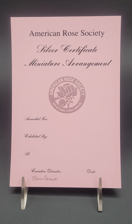 Certificate Arrangement Silver Miniature