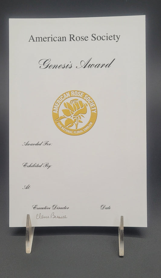 Certificate Genesis Award