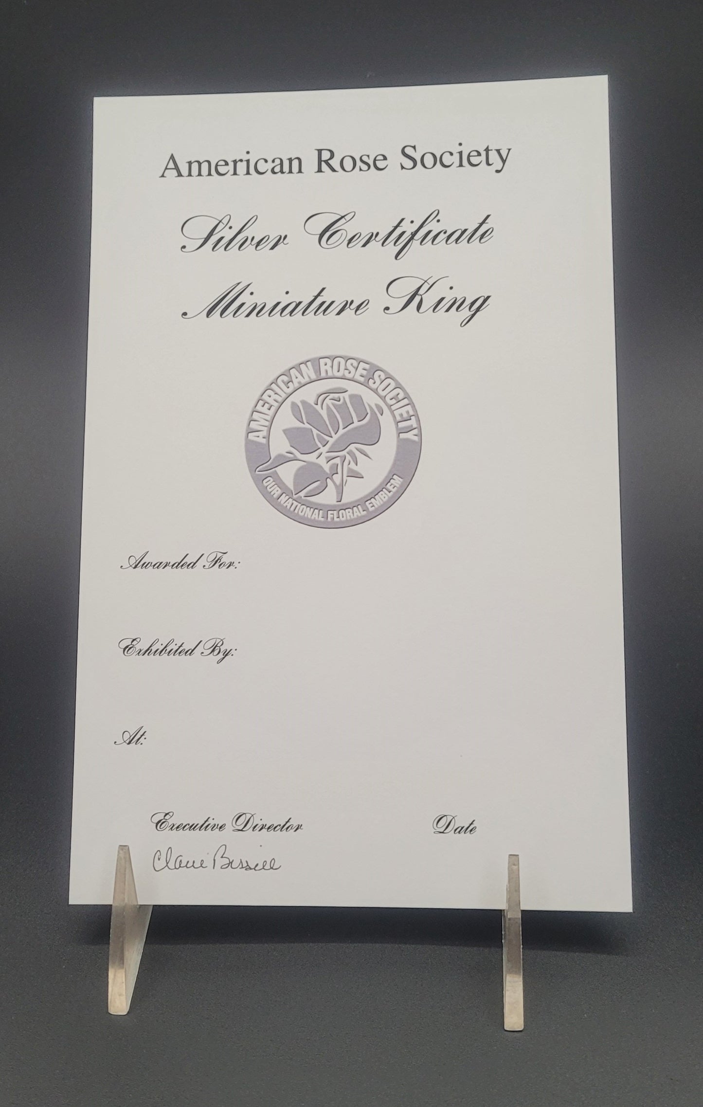 Certificate Horticulture Miniature- Silver