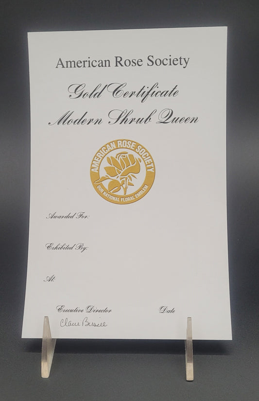 Certificate Modern Shrub- Gold